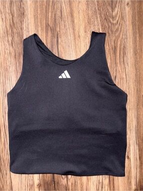adidas Black Cropped Performance Tank